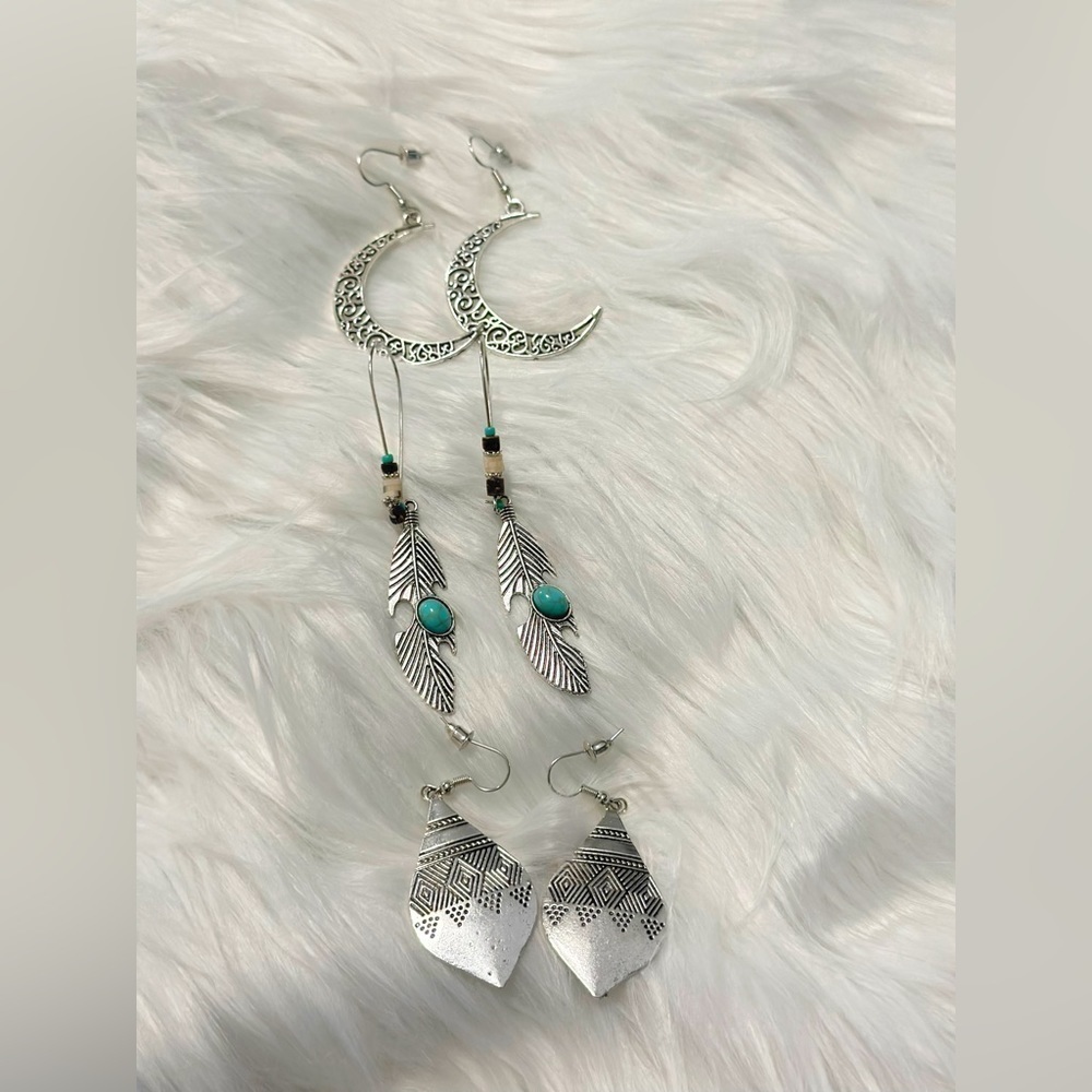 NWT Set of 3 Dangle Boho Earrings